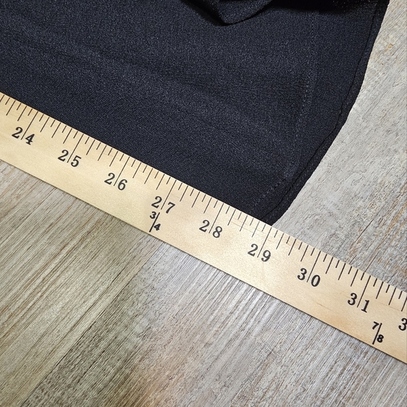 Venus High Rise, Back Zip, Black Flare Flowy Pants Size Large - Picture 10 of 11